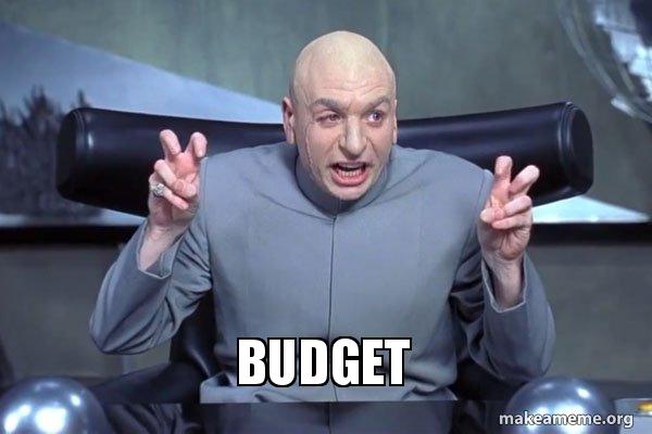 Budget meme - gold finger